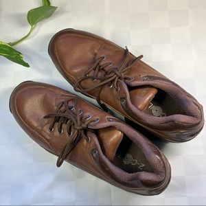 Z-COIL Back Pain Relief Coil Comfort Orthotic Therapeutic Brown Dress Shoes, 12